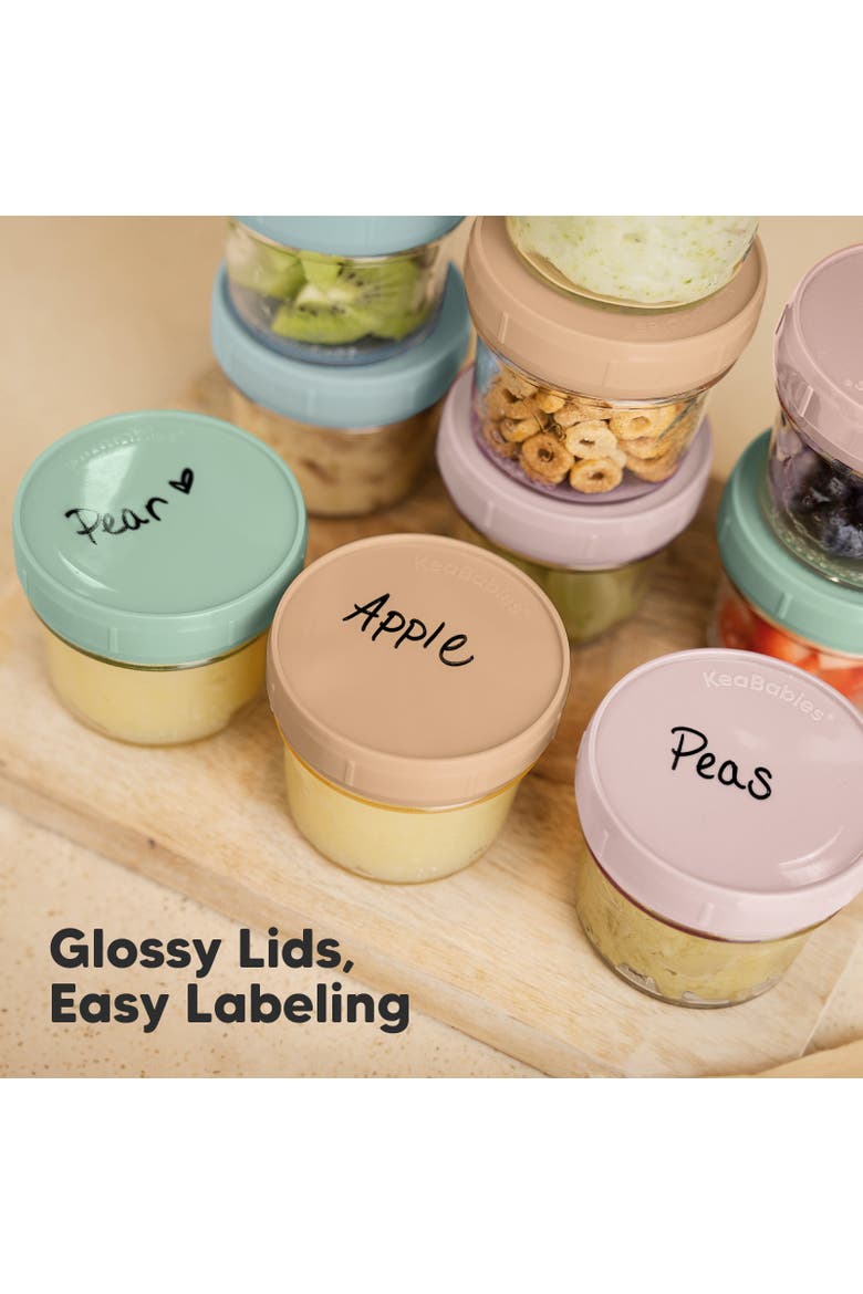 12-Pack Prep Jars Baby Food Storage Glass Containers, Alternate, color, Musk Dusk
