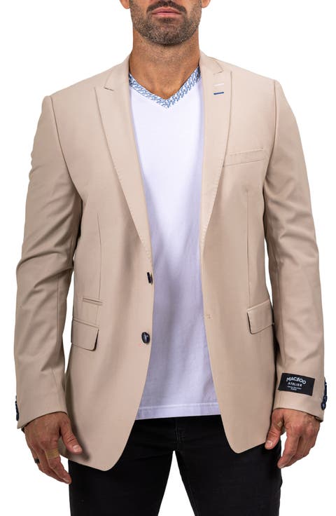 Descartes Marthyr0004 Brown Stretch Peak Lapel Blazer