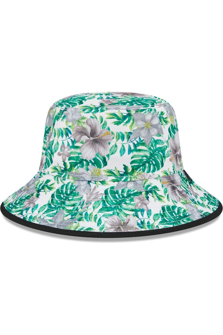 Men's New Era  White Las Vegas Raiders Botanical Bucket Hat, Alternate, color, White