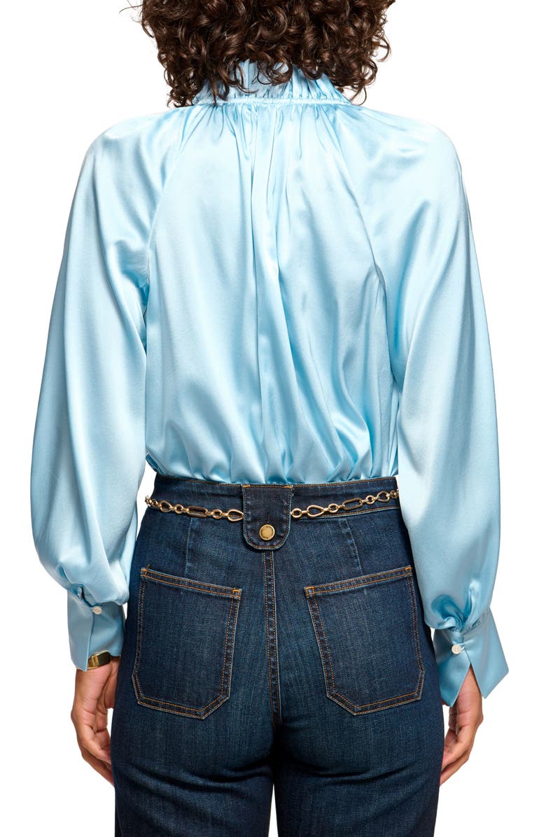 Ramy Brook Gayle Stretch Silk Shirt, Alternate, color, 