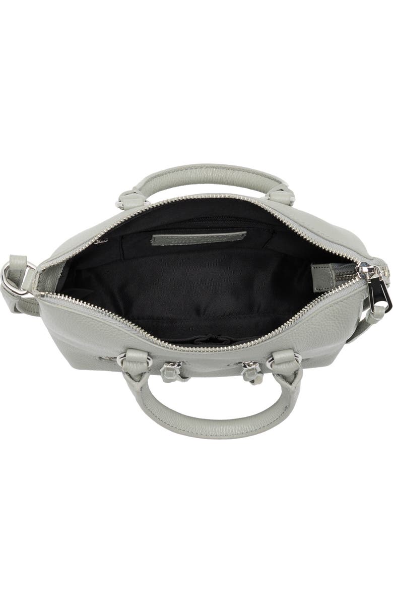 Rebecca Minkoff Micro Moto Leather Satchel, Alternate, color, Dove