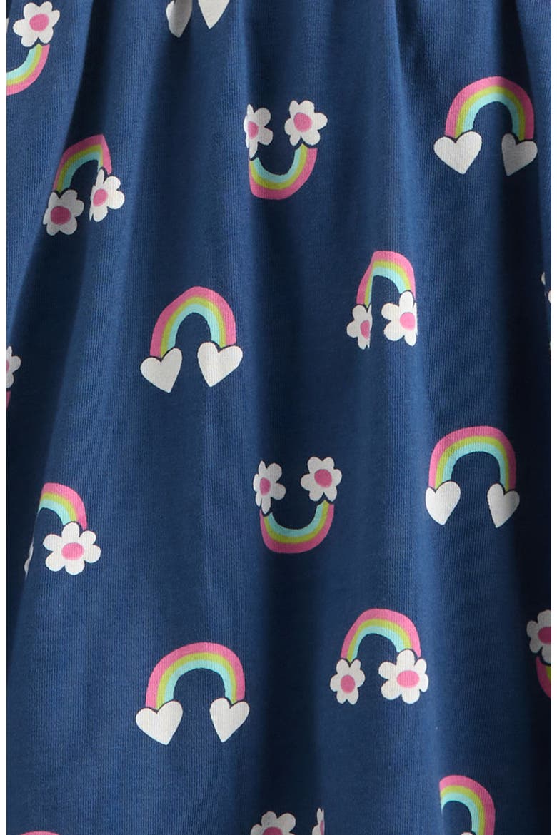 Kids' Print Pocket Dress, Alternate, color, NAVY DENIM ICON RAINBOWS