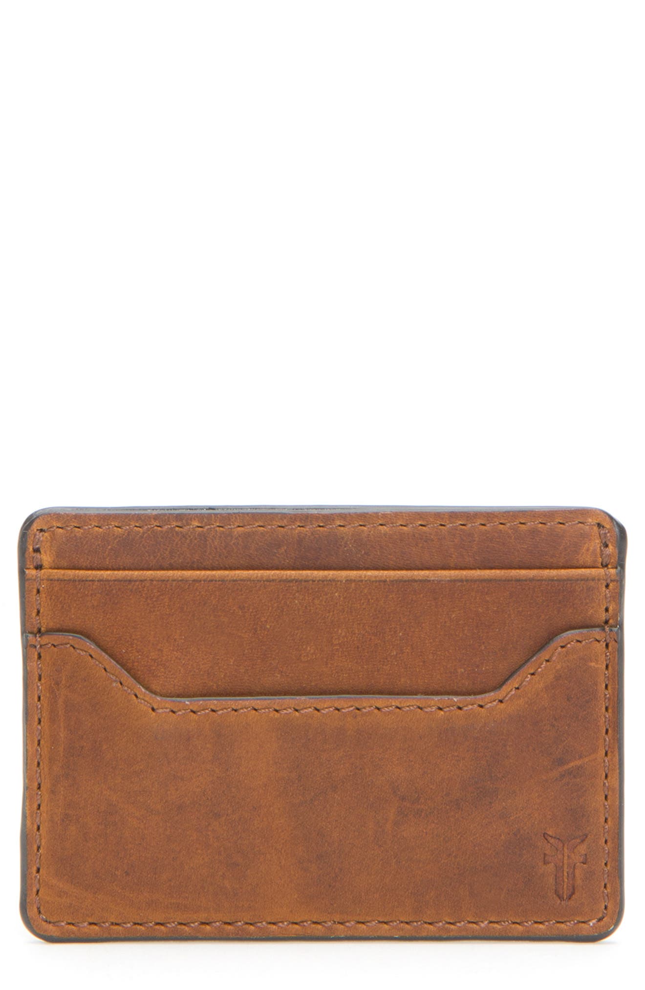 Frye Logan Leather Money Clip Card Case
