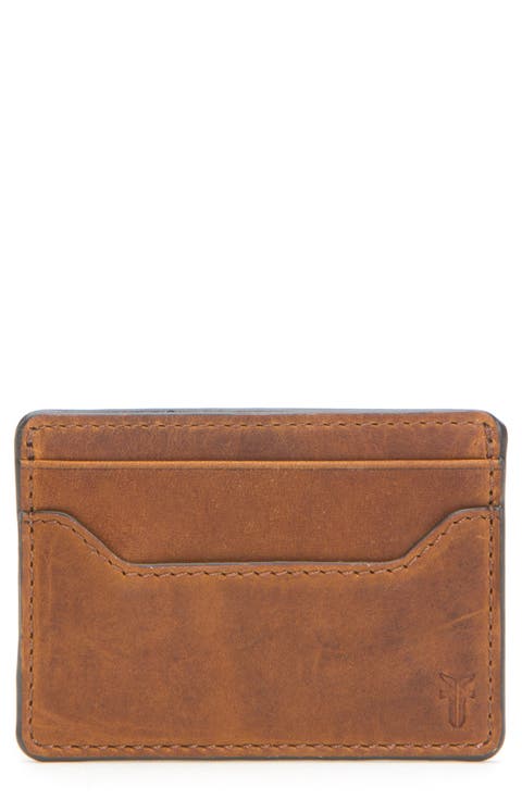 Logan Leather Money Clip Card Case