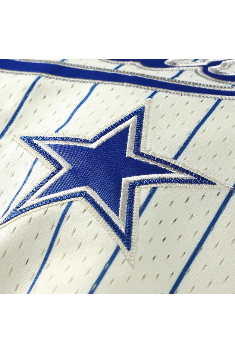 Men's Mitchell & Ness Emmitt Smith Cream Dallas Cowboys Name & Number Mesh Button-Up Baseball Jersey, Alternate, color, Cream