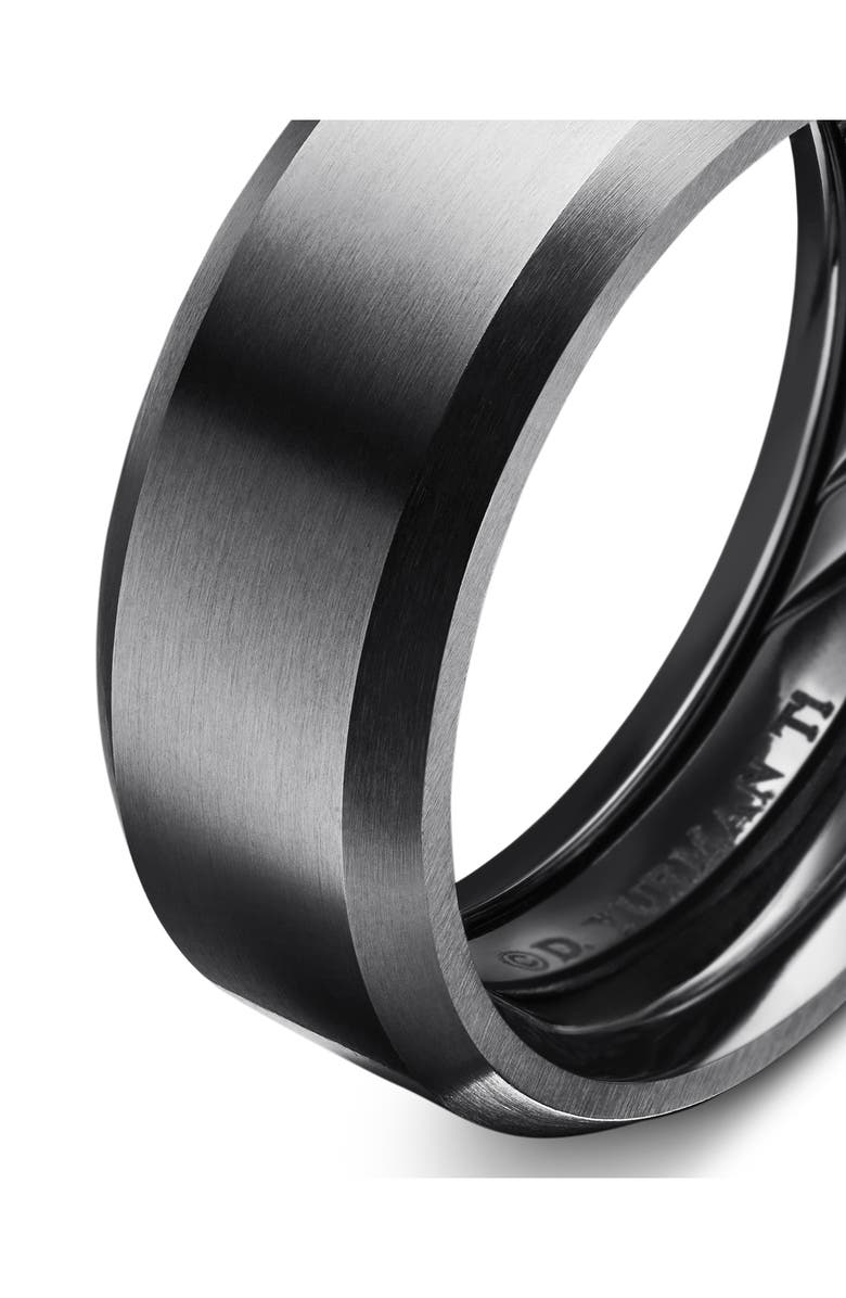 David Yurman Beveled Titanium Band, Alternate, color, Black Titanium