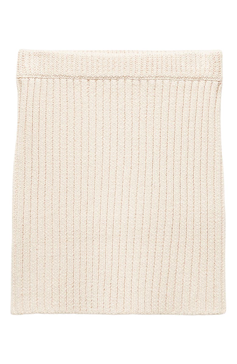 MANGO Rib Knit Miniskirt, Alternate, color, 