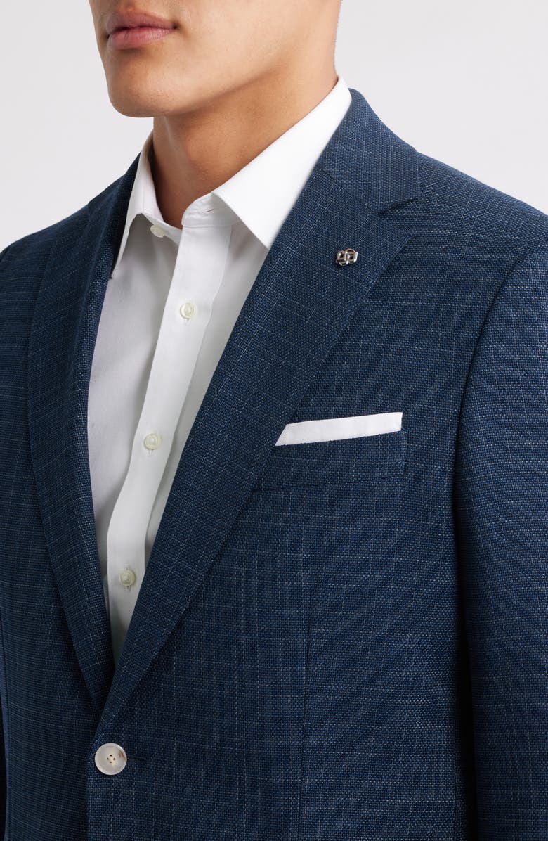BOSS Hutson Plaid Sport Coat, Alternate, color, Dark Blue