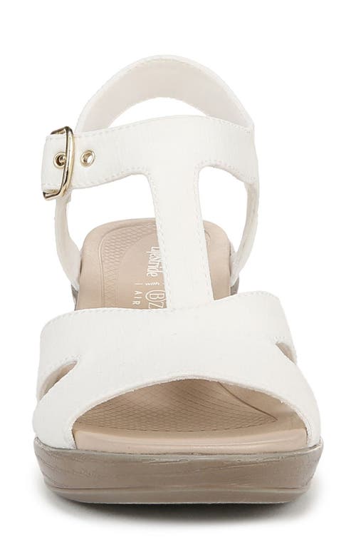 Bzees Everly Machine Washable Block Heel Sandal In White