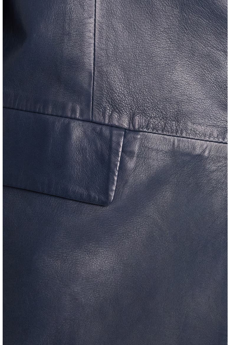 Jillian Leather Blazer, Alternate, color, MIDNIGHT