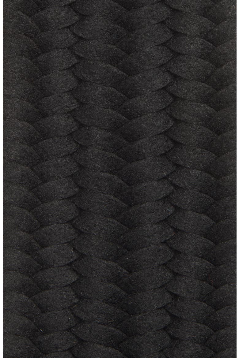 Braided Stretch Suede Belt, Alternate, color, BLACK