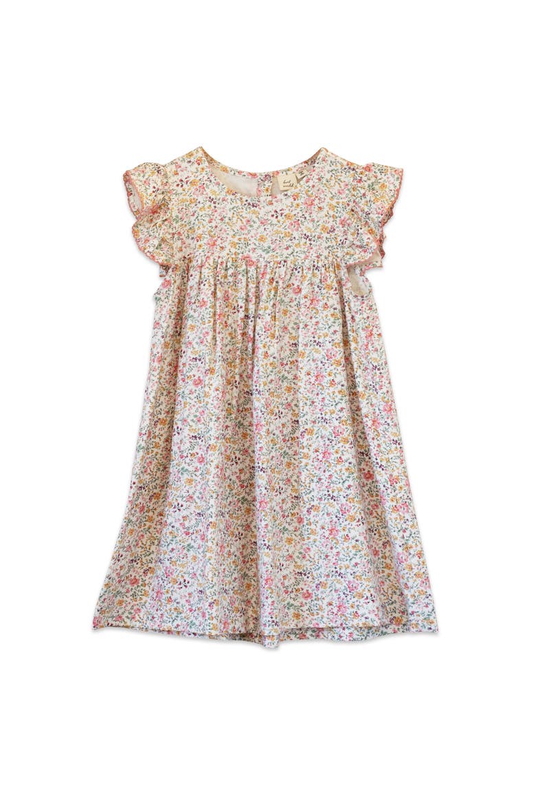 Hannah Dress with Flutter Sleeves, Main, color, Peach