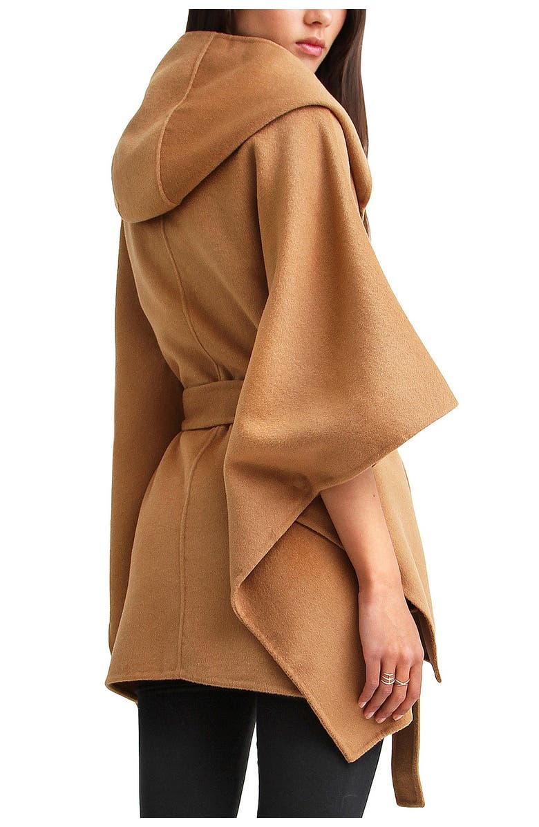 Belle & Bloom Jackson Landing Wool Blend Cape Coat, Main, color, Camel