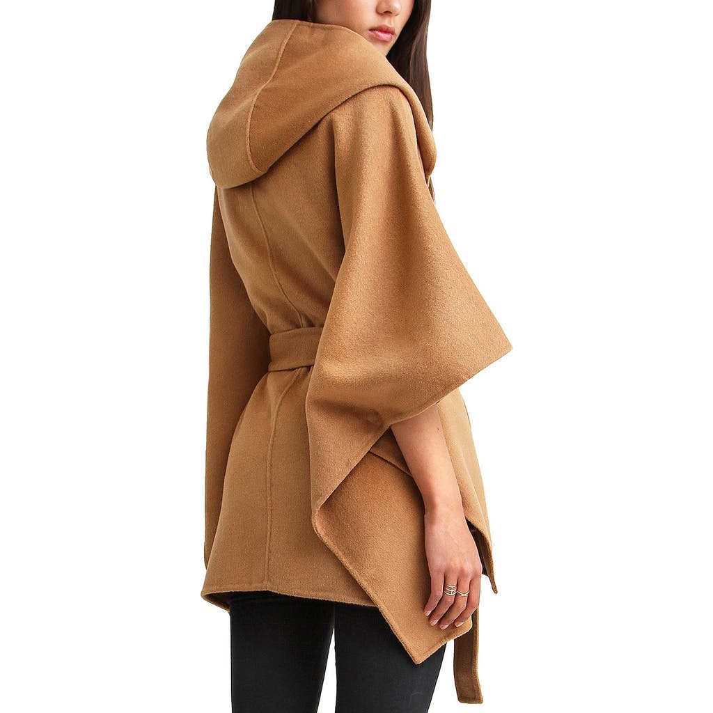 Belle & Bloom Jackson Landing Wool Blend Cape Coat In Brown