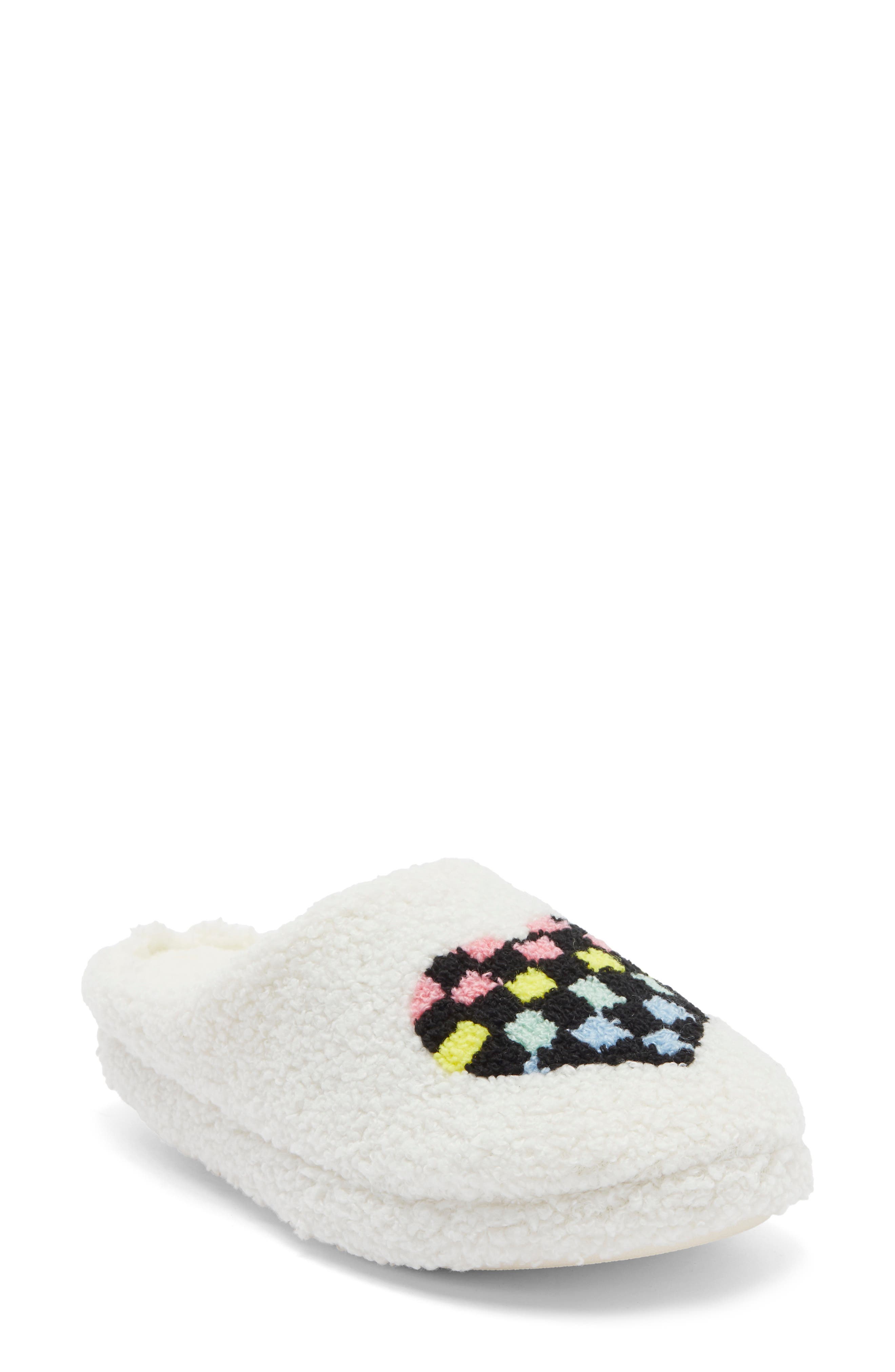 JOE BOXER Heart Faux Shearling Slipper, Main, color, Ivory