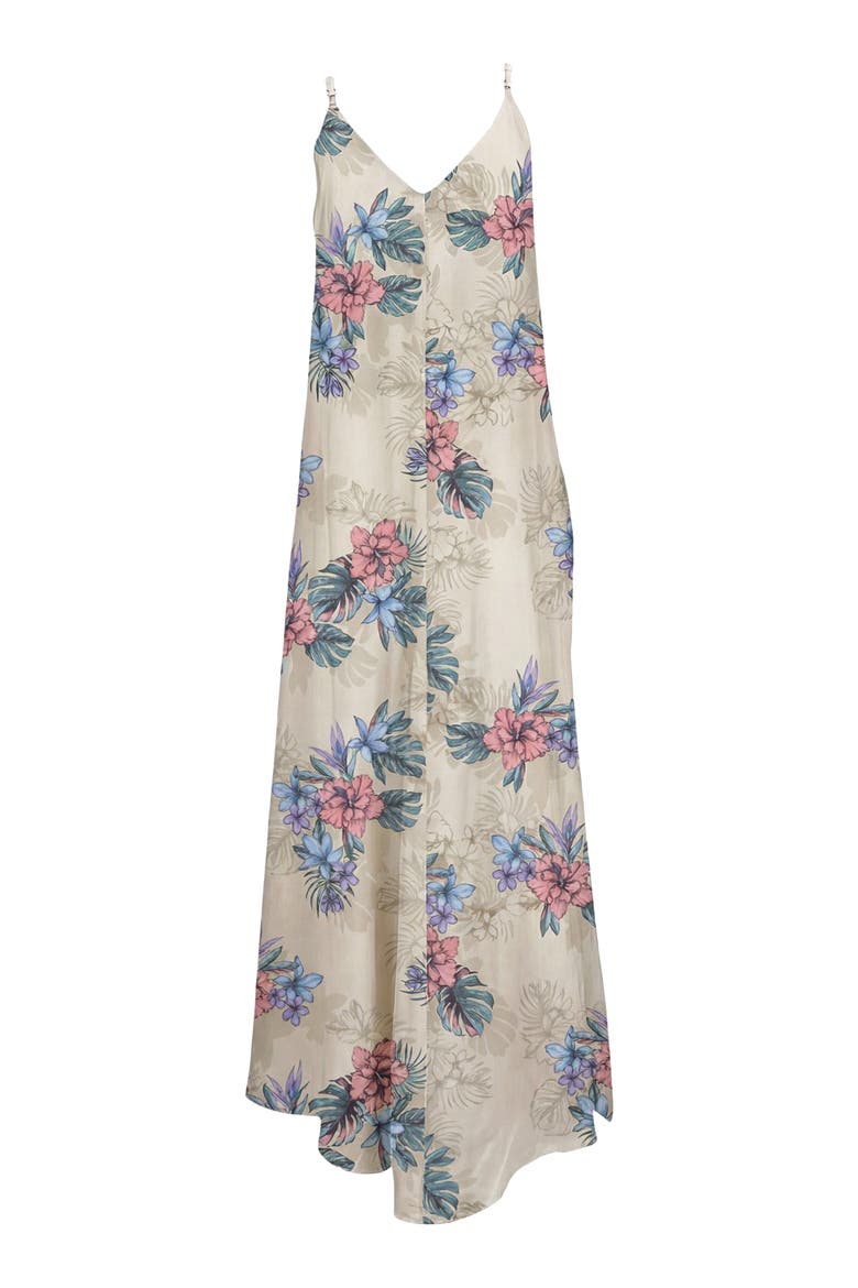 Exotic Floral Womens Linen Oversized Dress, Alternate, color, EXOTIC FLORAL NATURAL
