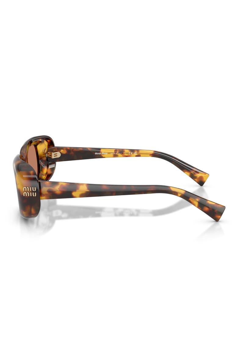 52mm Rectangular Sunglasses, Alternate, color, HONEY HAVANA / BROWN