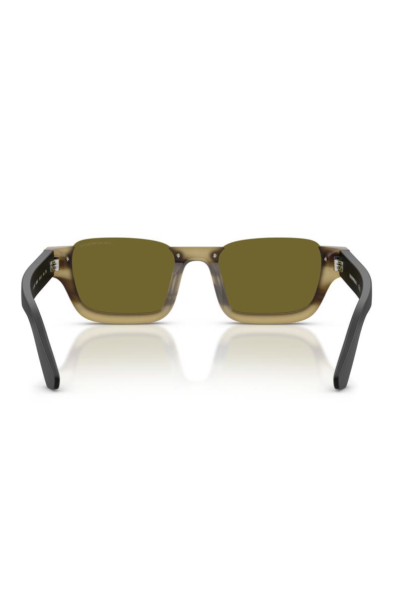 58mm Rectangle Sunglasses, Alternate, color, HAVANA GREEN / GREEN