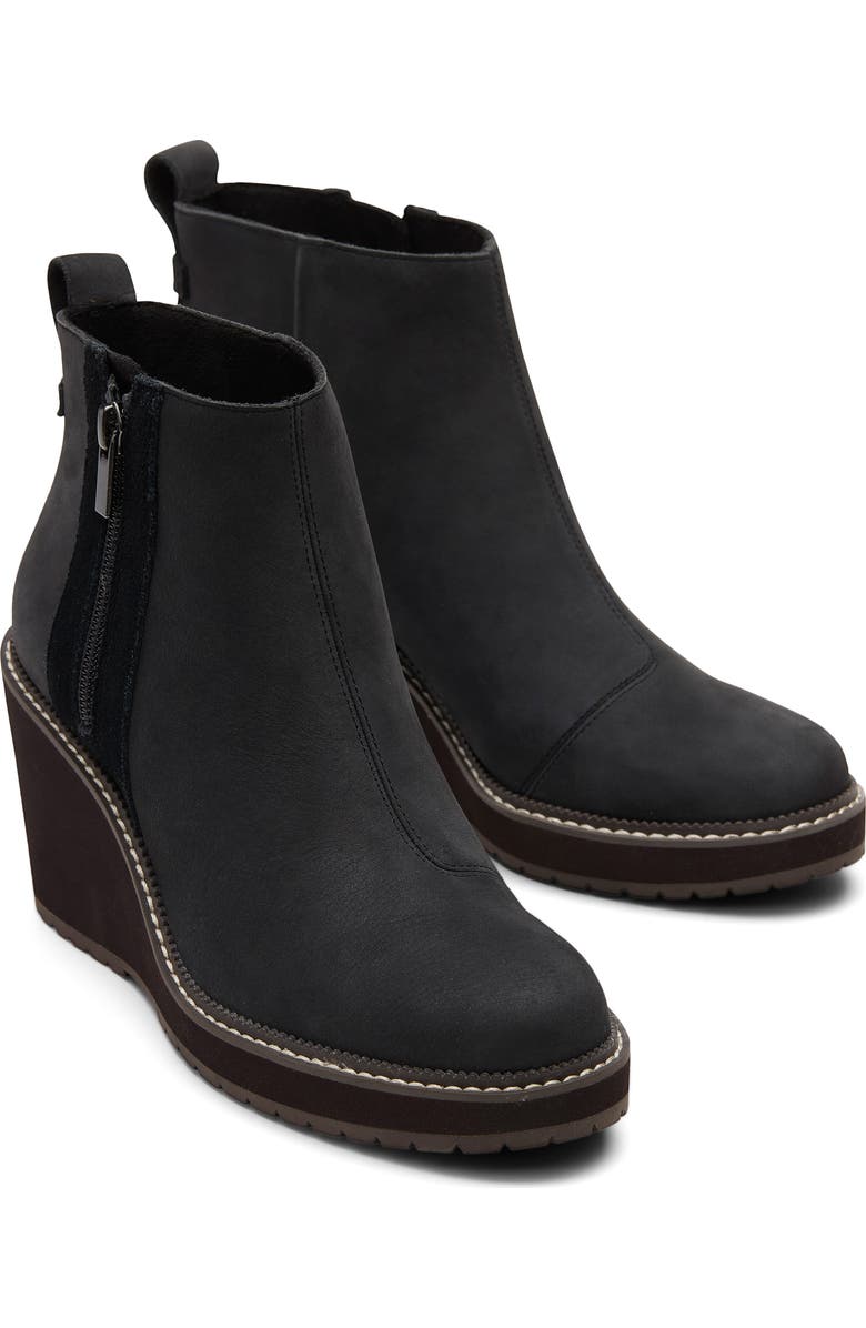 TOMS Raven Water Resistant Wedge Ankle Boot, Main, color,