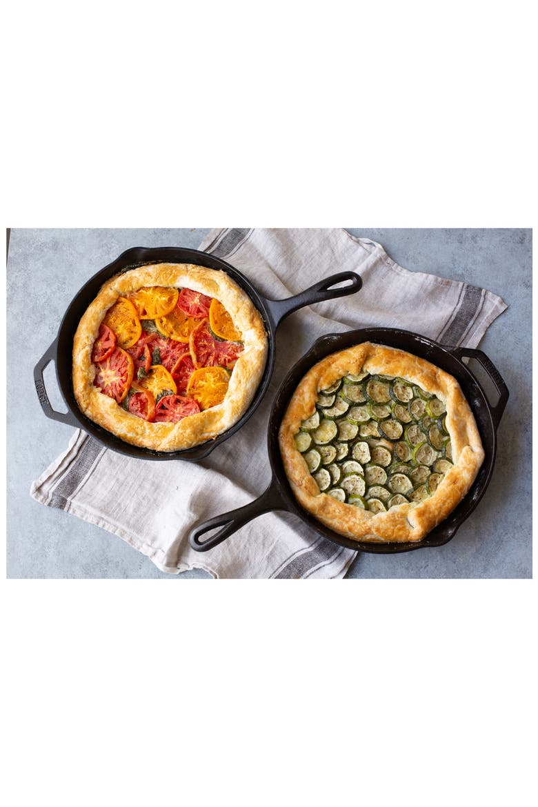 Chef Collection 12-Inch Cast Iron Skillet, Alternate, color, BLACK/BLACK