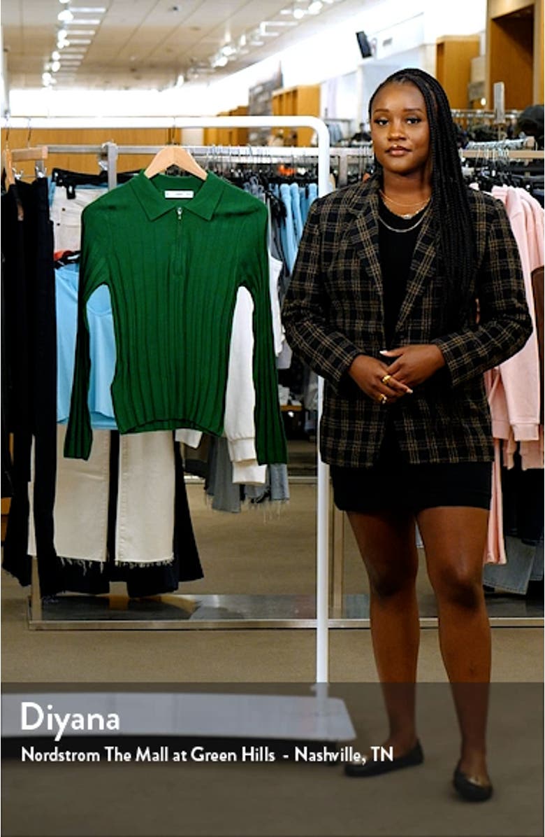 Flat Rib Quarter Zip Sweater, sales video thumbnail