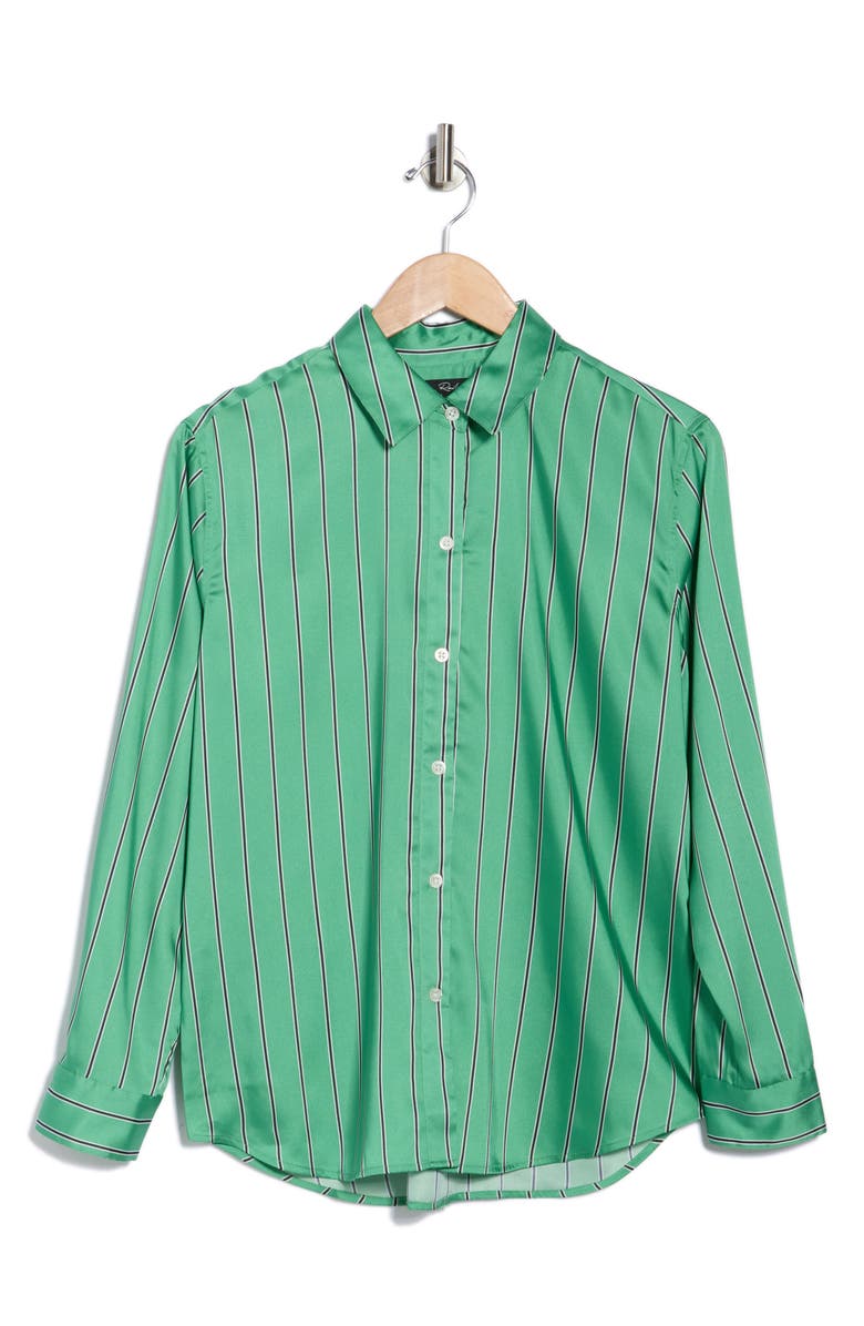 Rails Elias Shirt, Alternate, color, Basil Stripe