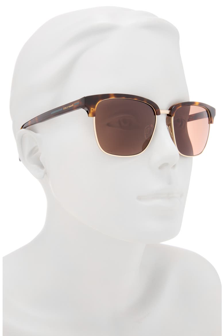 54mm Browline Sunglasses, Alternate, color, TORTOISE