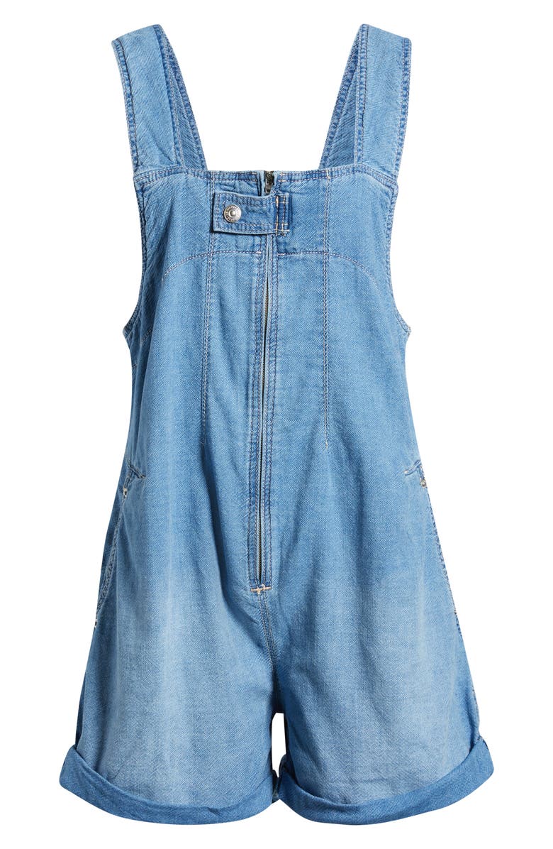 Free People Jude Cotton Shortalls, Main, color, Light Indigo