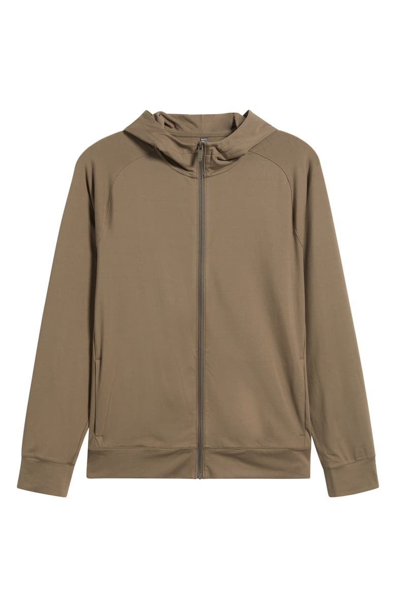 Zella Live In Performance Zip Hoodie, Alternate, color, Brown Morel