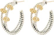 LAGOS Sterling Silver & 18K Gold Signature Caviar Hoop Earrings