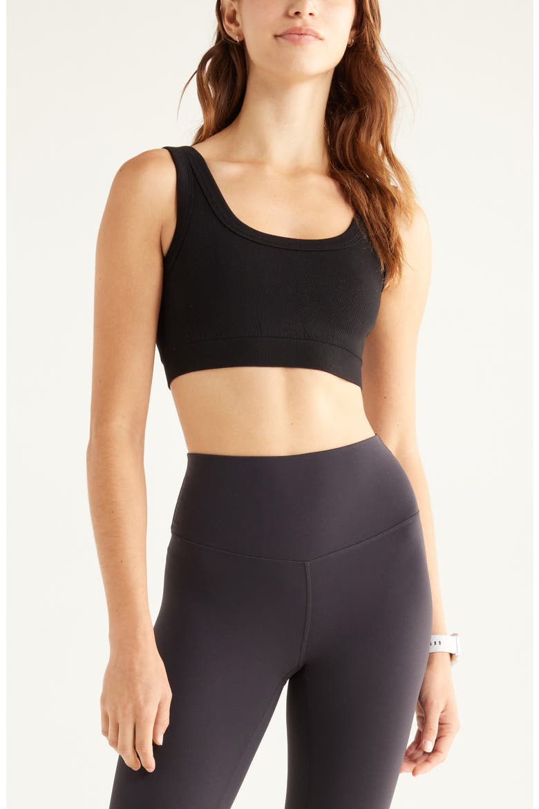 Seamless Sports Bra, Main, color, BLACK