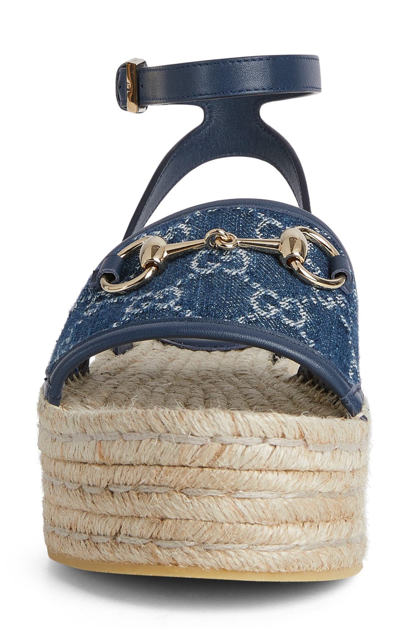 Gucci Paloma Horsebit Espadrille Sandal, Alternate, color, Blue Sapphire