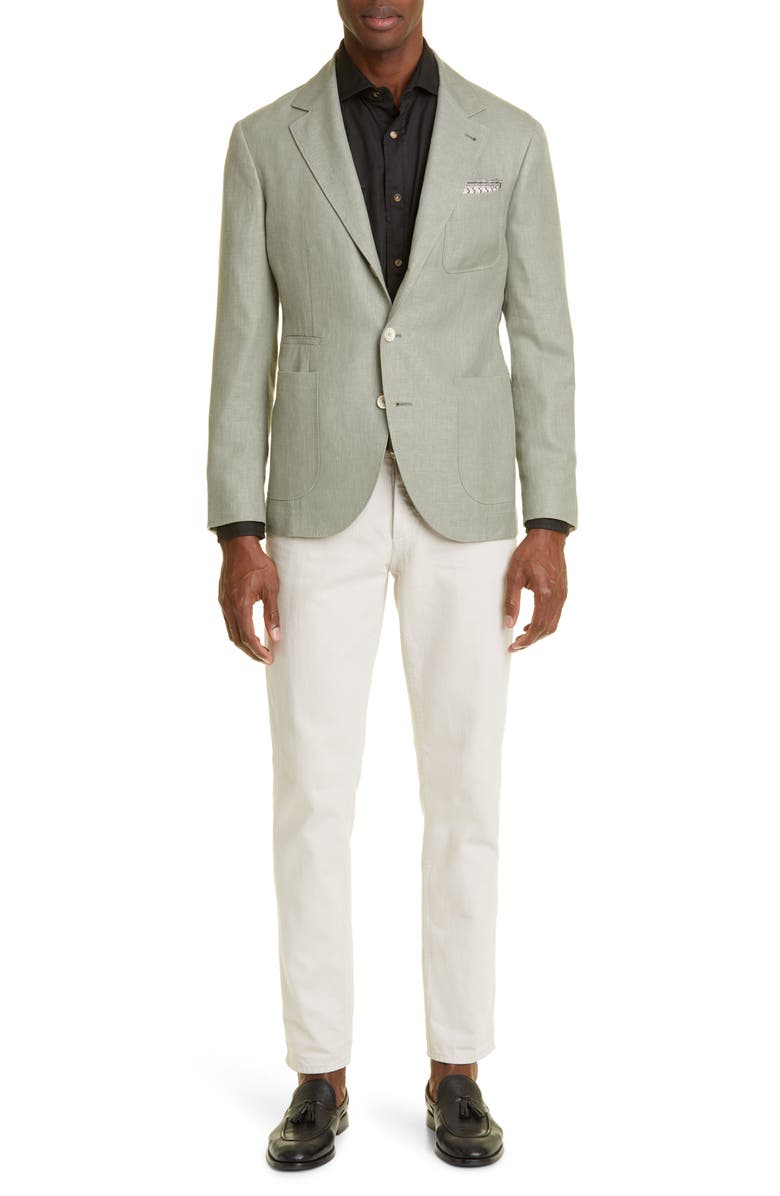 Brunello Cucinelli Linen & Wool Blend Sport Coat, Alternate, color,