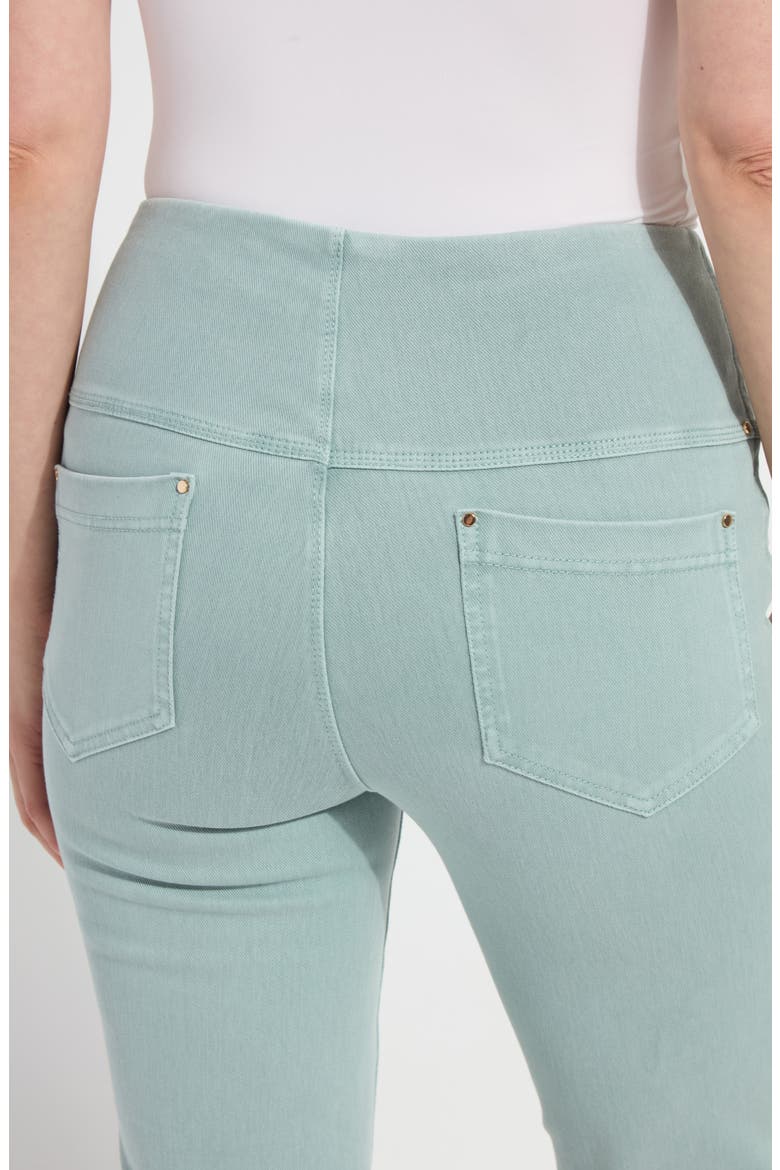 'Lyssentials Pull-On Baby Bootcut Ankle Jeans, Alternate, color, ANTIQUE WASH DETOX GREEN