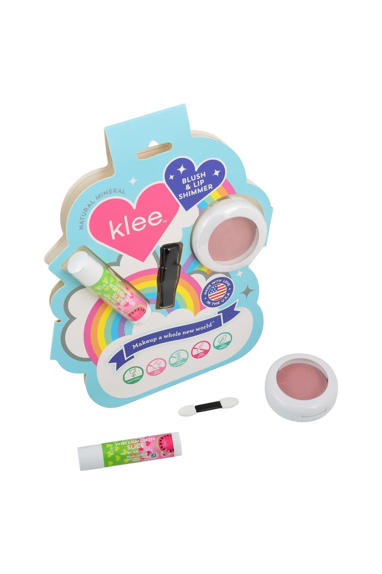 Sugar Drop Glow - Kids' Blush and Lip Shimmer Set, Main, color, Light Pink