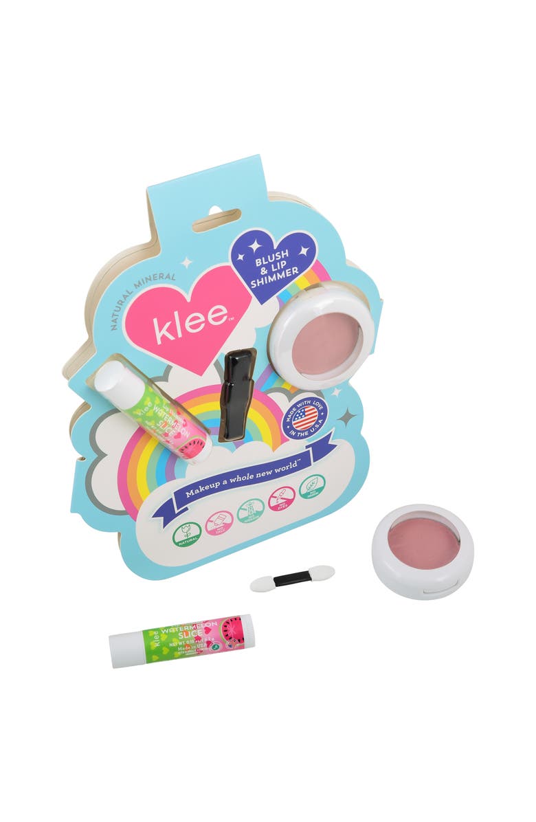 Klee Naturals Sugar Drop Glow - Kids' Blush and Lip Shimmer Set, Main, color, Light Pink