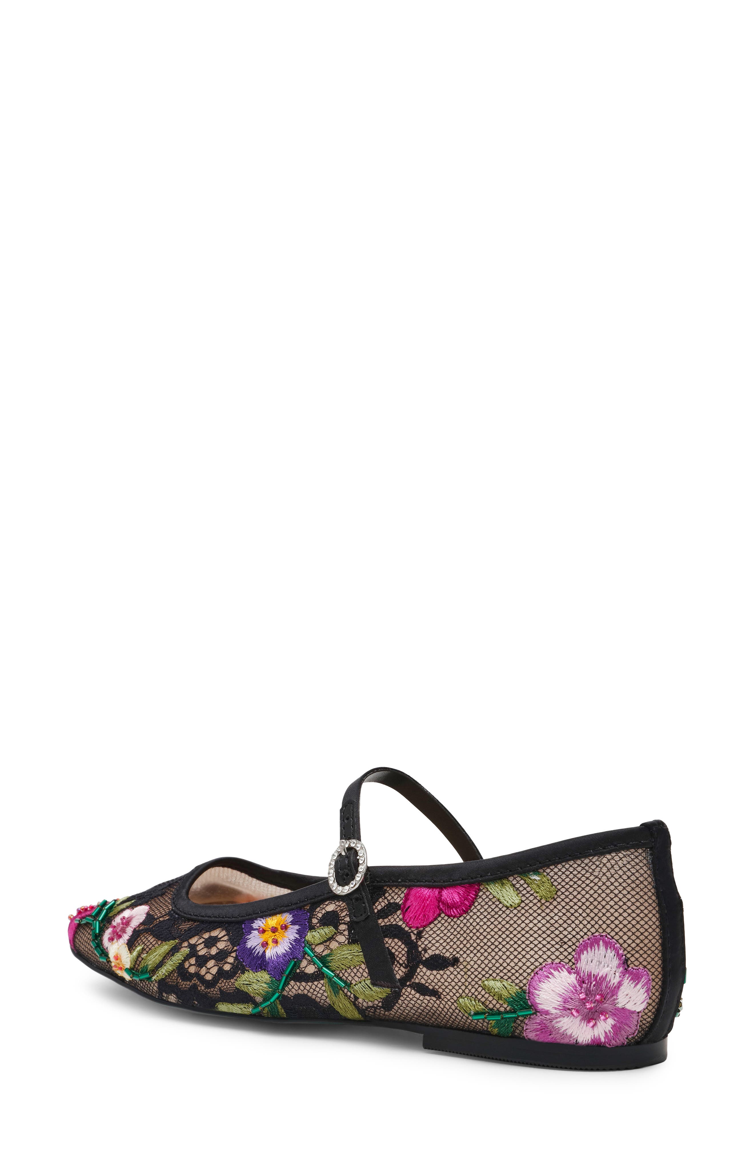 Betsey Johnson Nova Mary Jane Flat, Alternate, color, Black Multi Floral