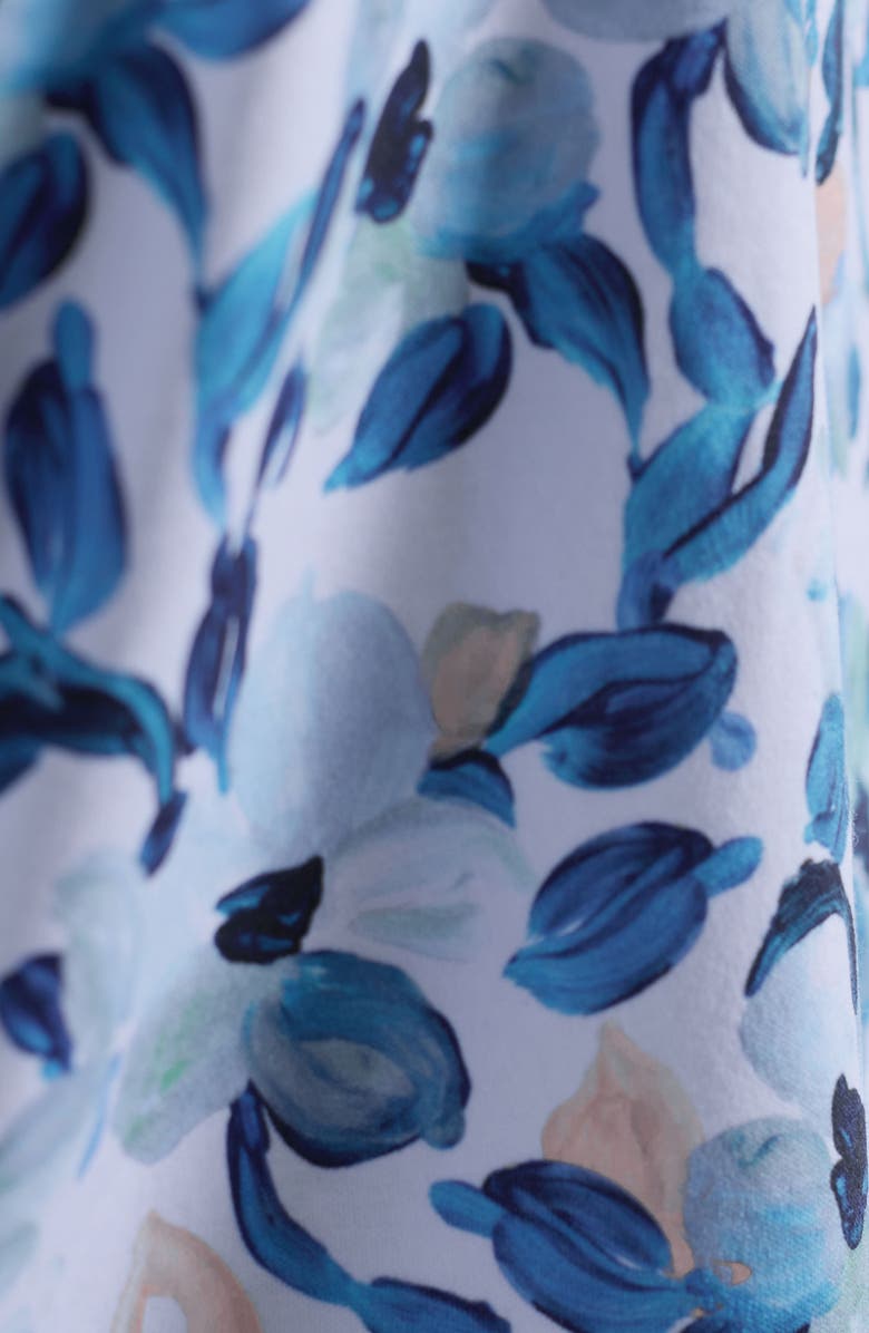 Bugatchi Hendrix Digital Abstract Floral Print Pima Cotton Polo, Alternate, color, Menthol