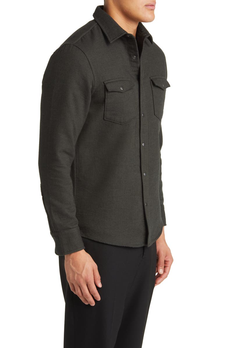 Nordstrom Trim Fit Snap Front Shirt, Alternate, color, 