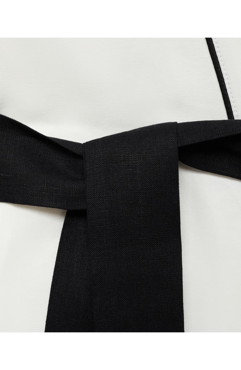 MANGO Belted Linen & Cotton Blend Jacket, Alternate, color, 