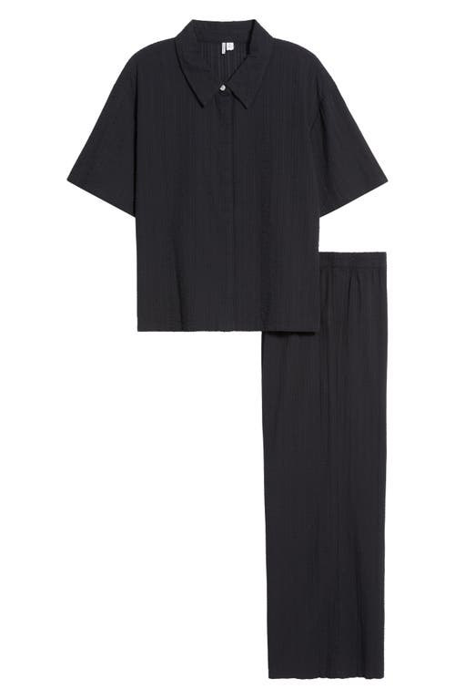 Nordstrom Seersucker Pajamas In Black