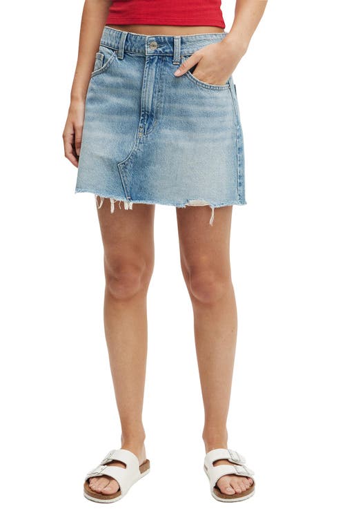 Cotton On Original Denim Mini Skirt In Saltwater Blue Worn