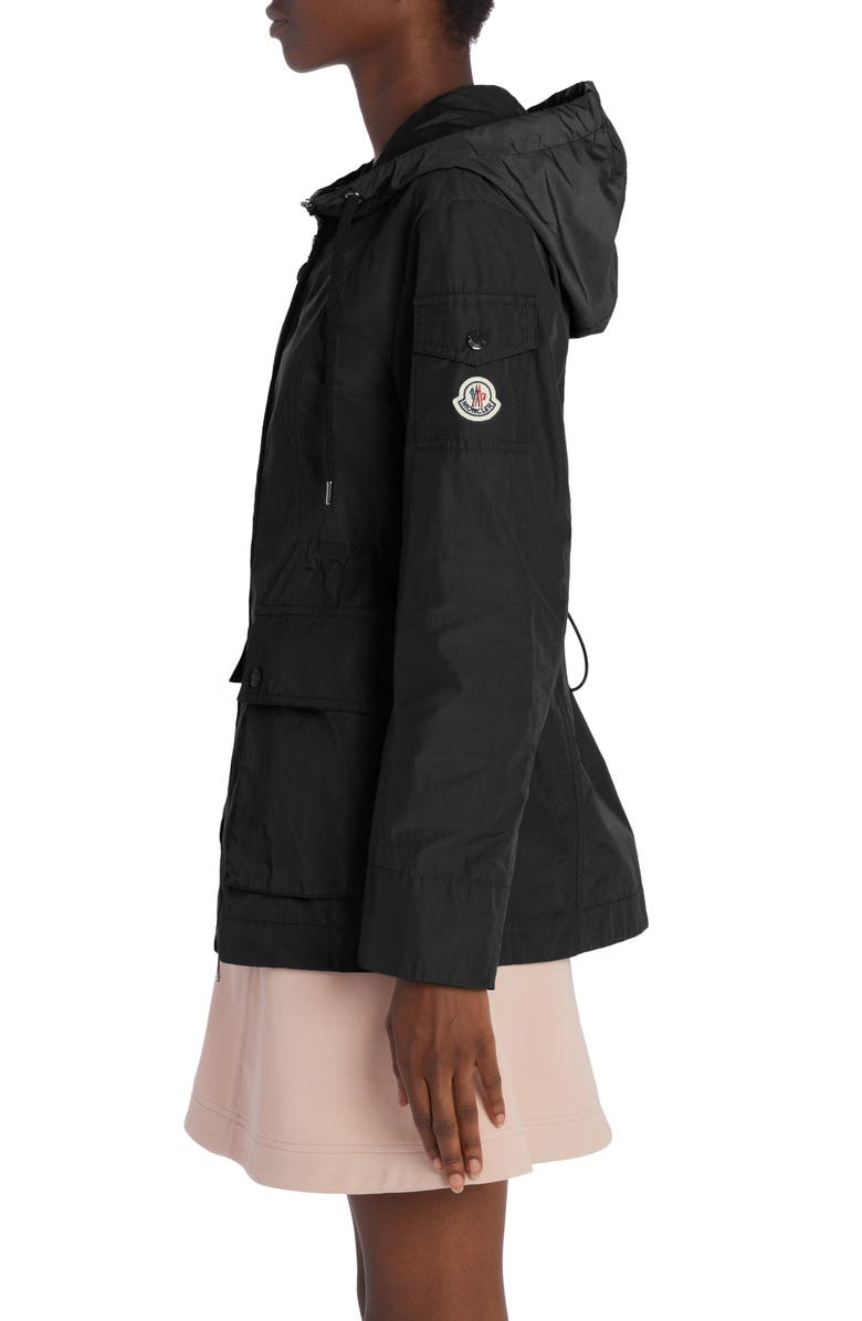 Moncler Leandro Short Parka, Alternate, color, Black