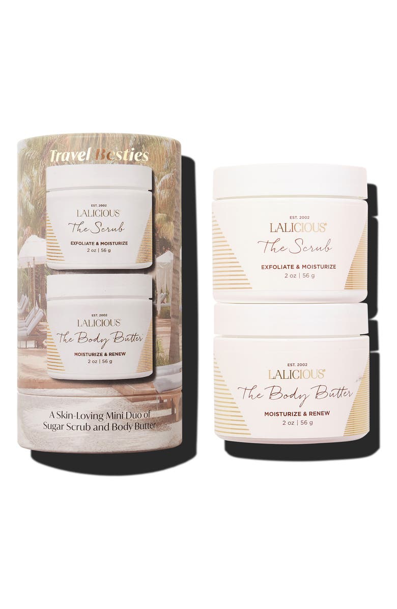 LALICIOUS Sugar Scrub & Body Butter Travel Size Set, Alternate, color, 
