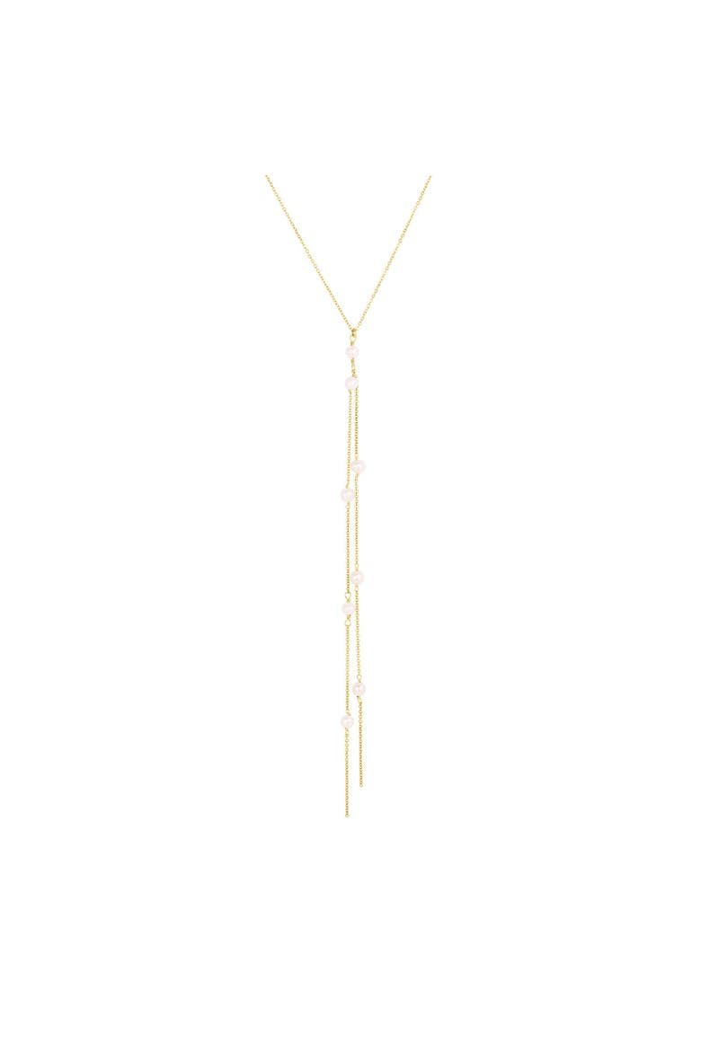 Bobbi Pearl Lariat Necklace, Main, color, Gold