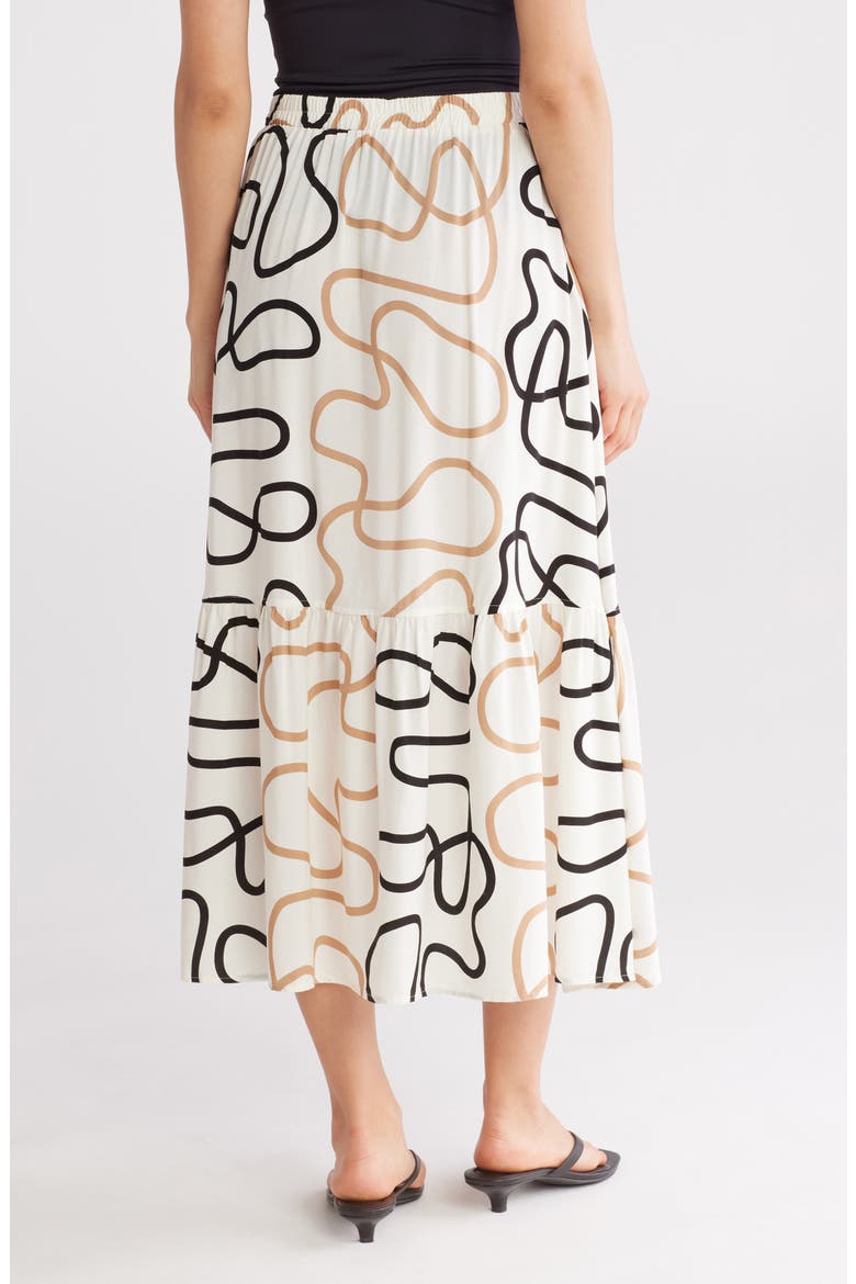 Tiered Pull-On Midi Skirt, Alternate, color, MARSHMALLOW ROPE