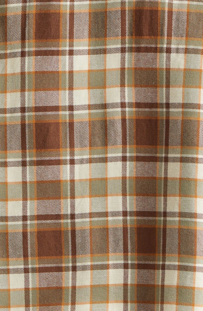 VISVIM Lumber Check Flannel Button-Up Shirt, Alternate, color, Brown