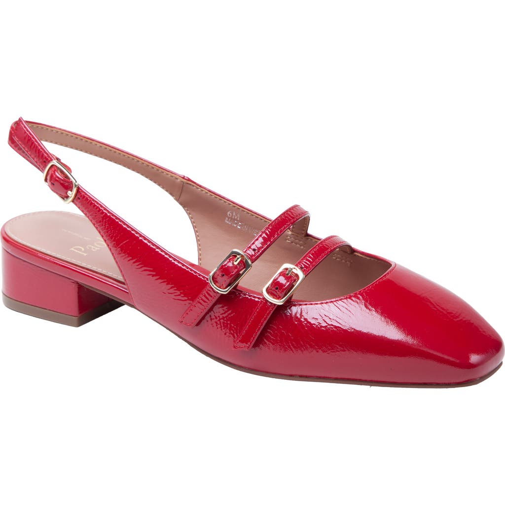 Linea Paolo Cassianx Slingback Mary Jane Pump In Red
