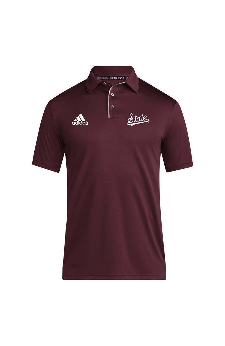adidas Men's adidas Maroon Mississippi State Bulldogs 2024 Coaches AEROREADY Polo, Alternate, color, Maroon