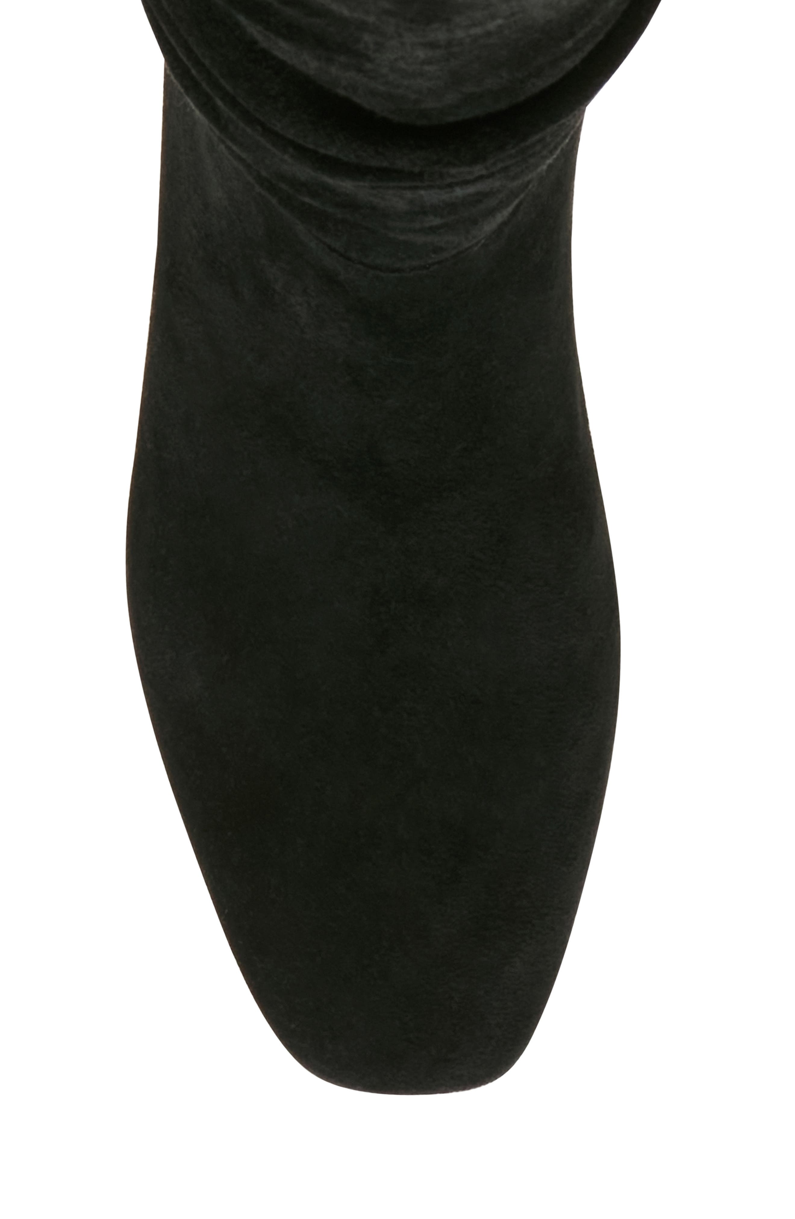 Hannah Waterproof Scrunch Knee High Boot, Alternate, color, BLACK SUEDE